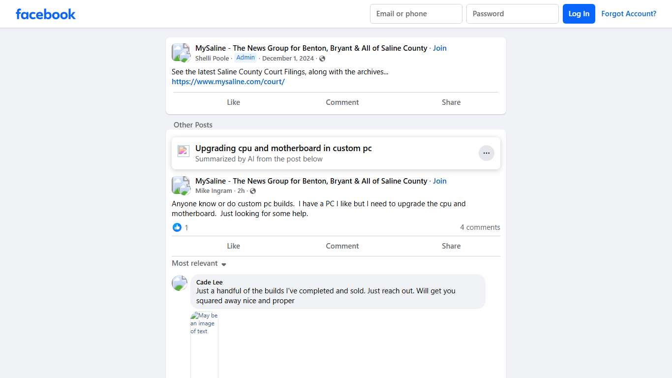 MySaline - The News Group for Benton, Bryant & All of Saline County | See the latest Saline County Court Filings, along with the archives.. | Facebook